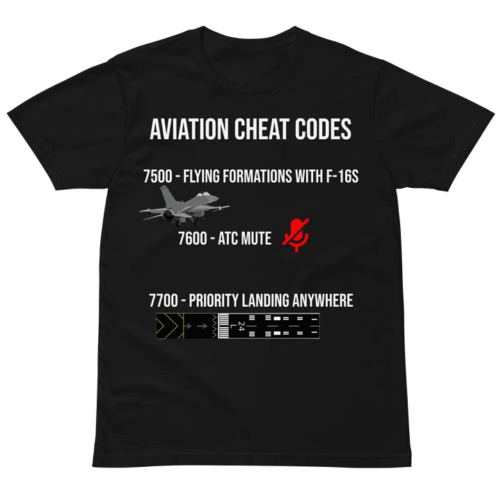 Aviation Cheat Codes, Fighter Jet T-Shirt product image (2)
