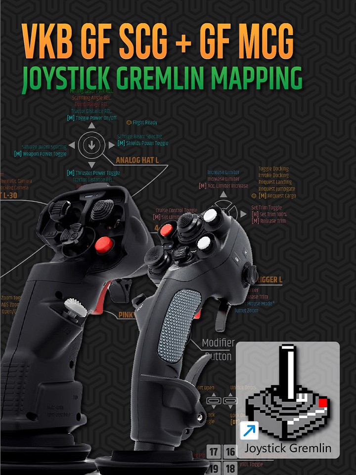 VKB GF SCG & GF MCG | Joystick Gremlin Mapping product image (1)