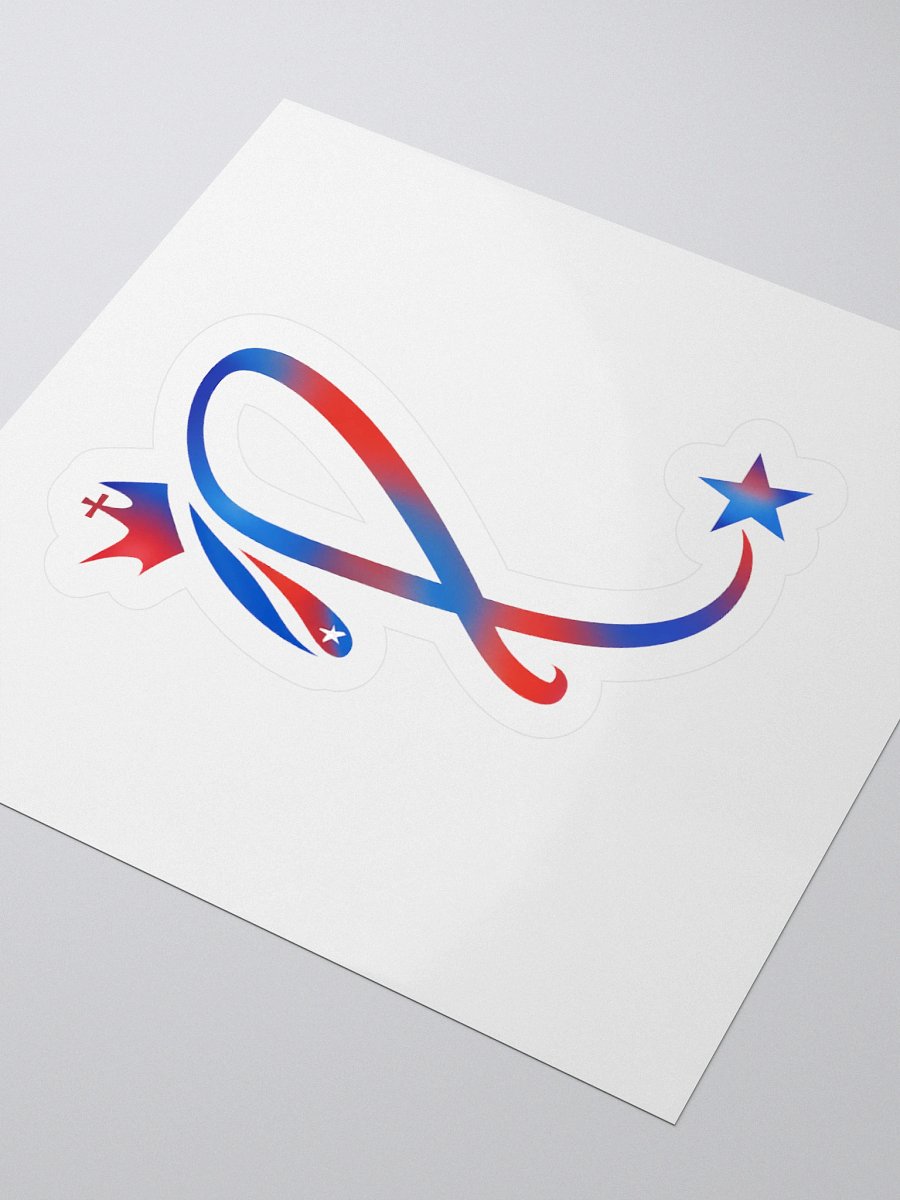 Red, White & Blue Crown Star Sticker product image (3)