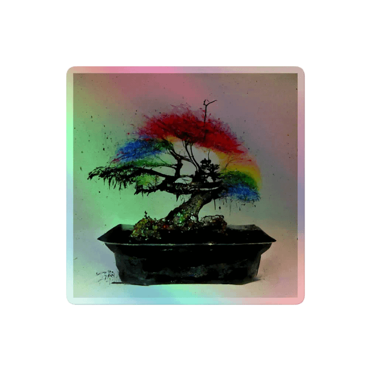 Rainbow Bonsai Holographic Sticker Sheet product image (2)