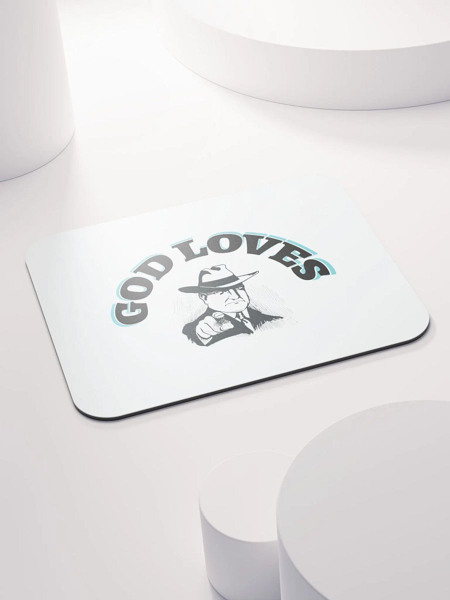 GOD LOVES YOU. Midnight Blue Mouse Pad product image (4)