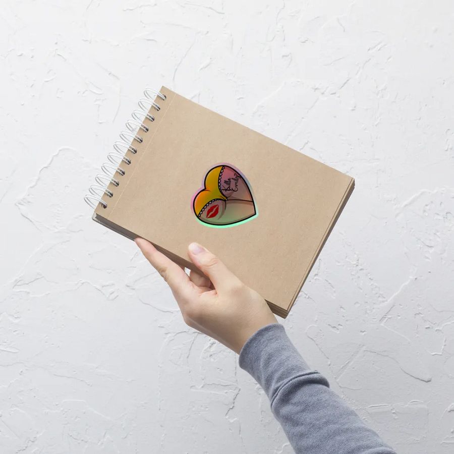 YELLOW HEART BUTT STICKER product image (7)