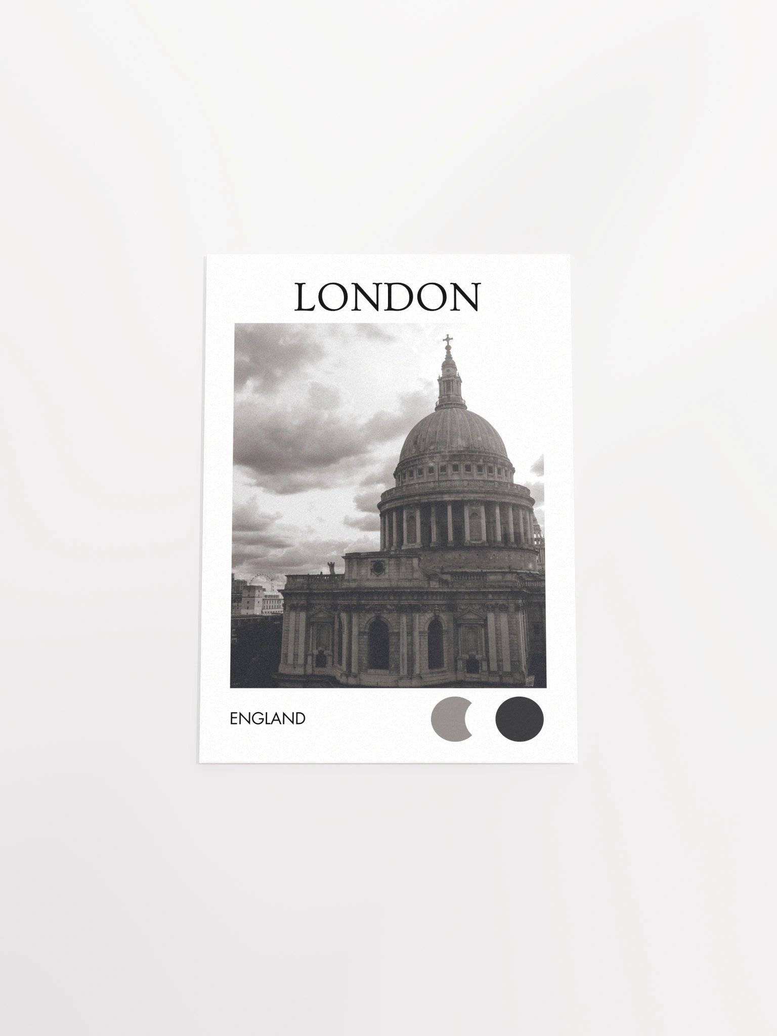 St. Paul's Eye - Black & White City Print product image (28)