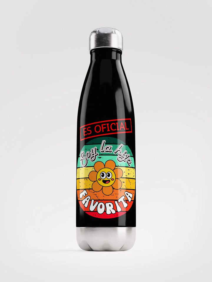 Retro Water Bottle Es oficial soy la hija favorita product image (1)