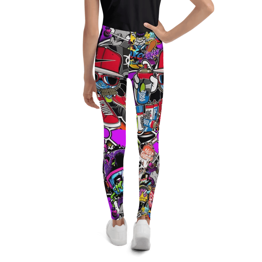 Kids Leggings – Graffiti Style Print for Urban & Trendy Fashion product image (11)