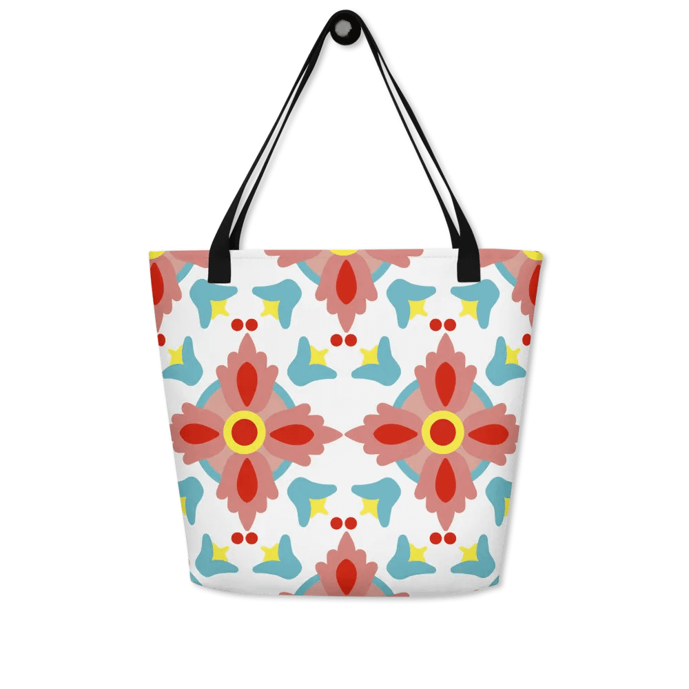 Symmetric Floral Dreams Tote Bag product image (8)