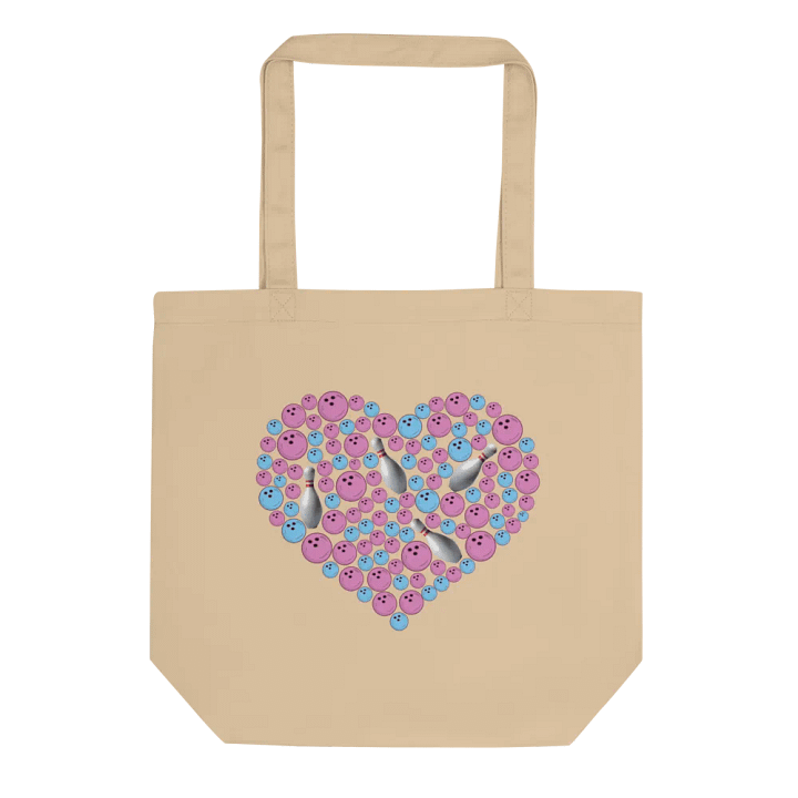 Pure Heart Bowling Pink And Blue Strike a Pose Tote Bag product image (1)