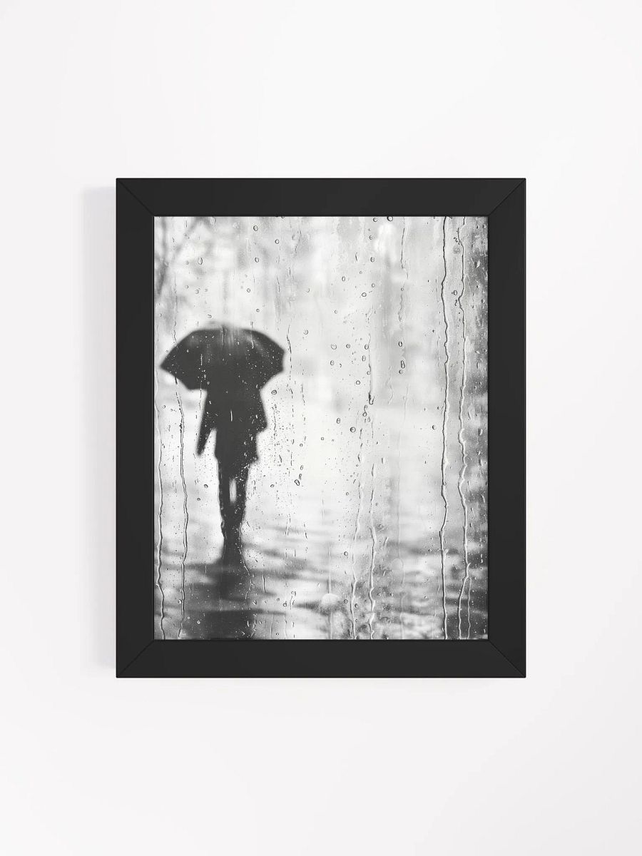 Monochrome Melody - Rainy Abstract Framed Poster product image (64)