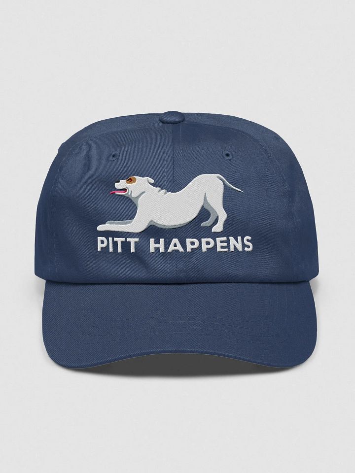 Pitt Happens Classic Dad Hat(Embroidered) of a Pitbull Terrier(White) product image (33)