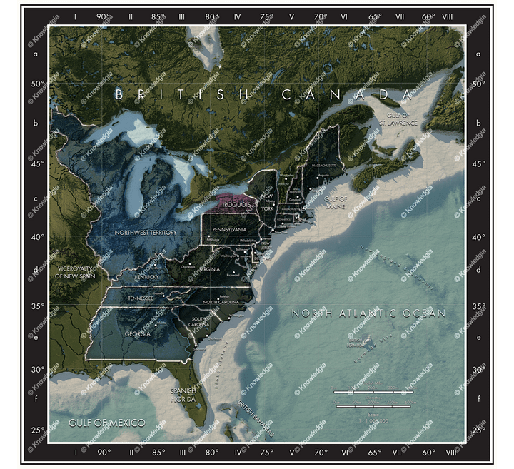 The United States After the Revolution - Digital High Resolution Map product image (2)