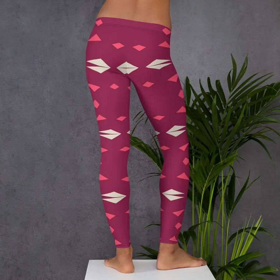 Kaleidoscopic Maroon All-Over Leggings product image (6)
