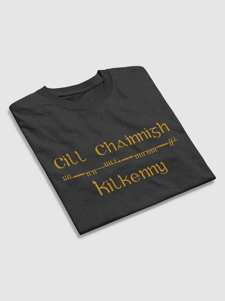 Kilkenny/Cill Chainnigh Scholastic style Ogham printed Black T-shirt product image (2)