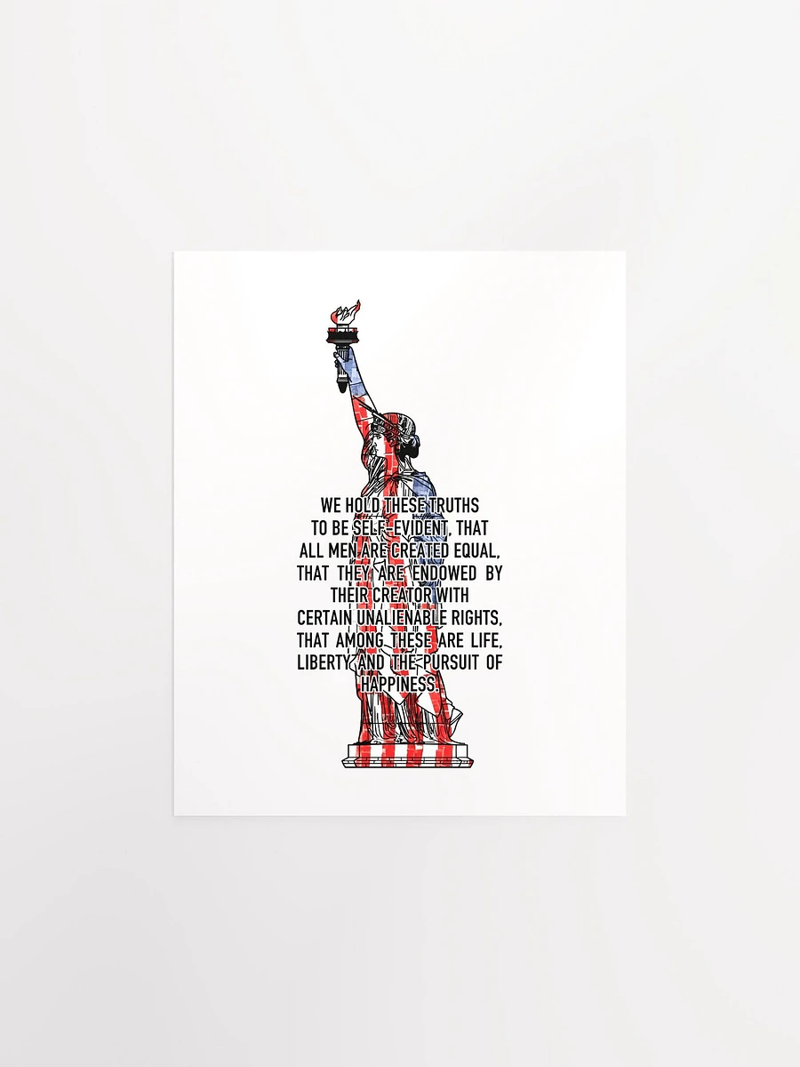 Lady Liberty + Declaration Of Independence - Red + White + Blue - Print product image (4)