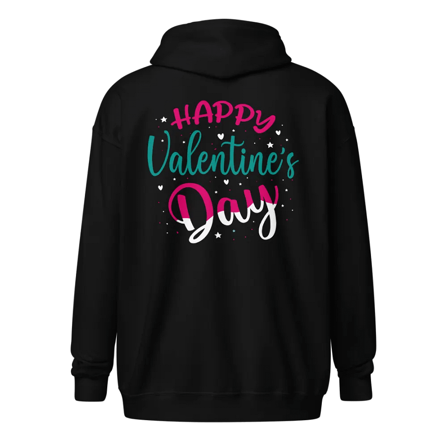 Happy Valentine's Day Zip Up Hoodie (Front & Back) product image (2)