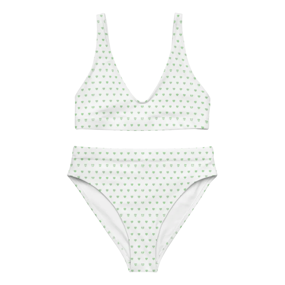 Pastel Heart Seamless Pattern High Waisted Bikini - V7 product image (3)