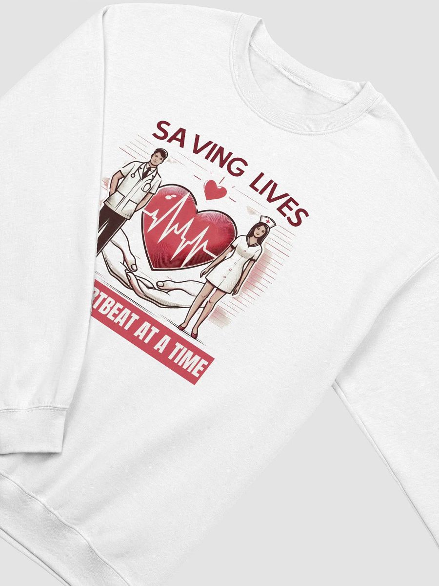 Saving Lives: Heartbeat Heroes Crewneck Sweatshirt product image (5)