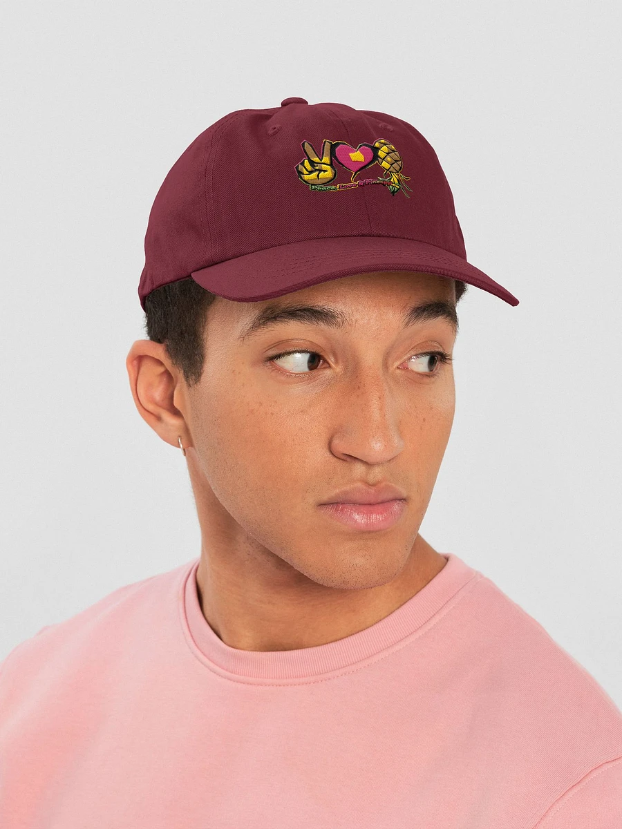 Peace Love & Pineapples embroidered low profile cap product image (41)