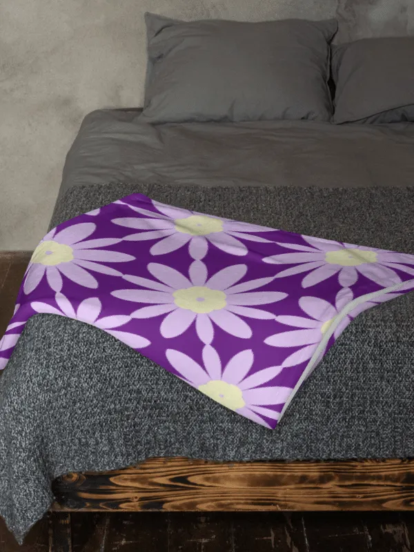 Purple Floral Dream Throw Blanket product image (2)