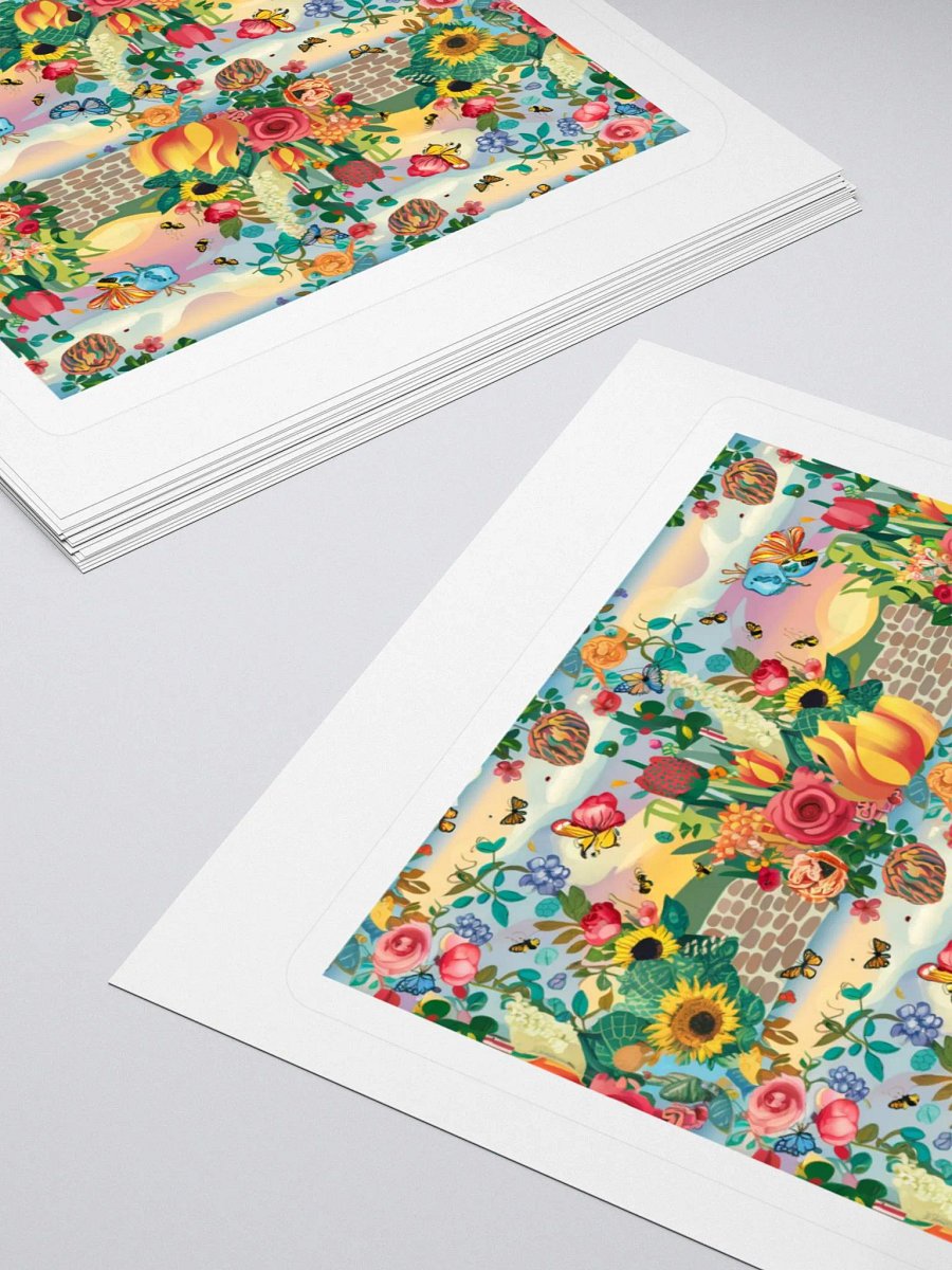 Whimsical Garden Sticker with Butterflies and Birds - Kiss Cut Vinyl product image (4)