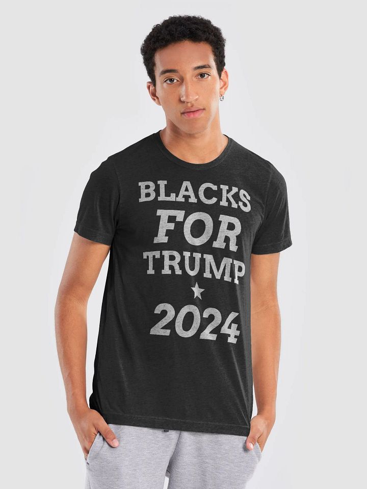 BLACKS FOR TRUMP 2024 Triblend Short Sleeve T-Shirt product image (2)