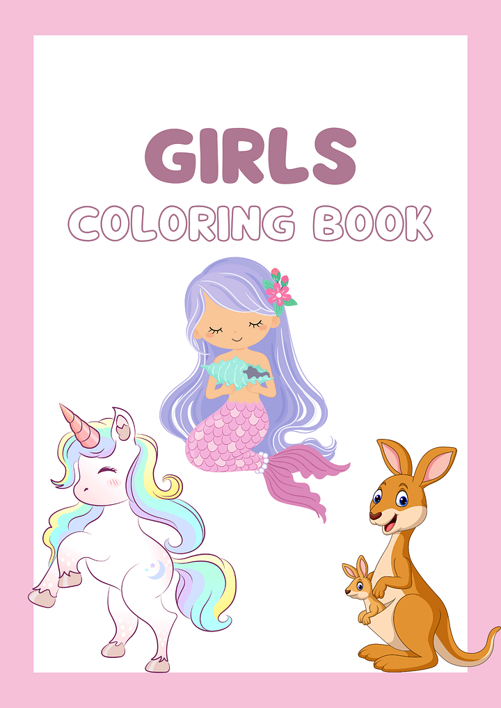 Girls coloring book product image (1)