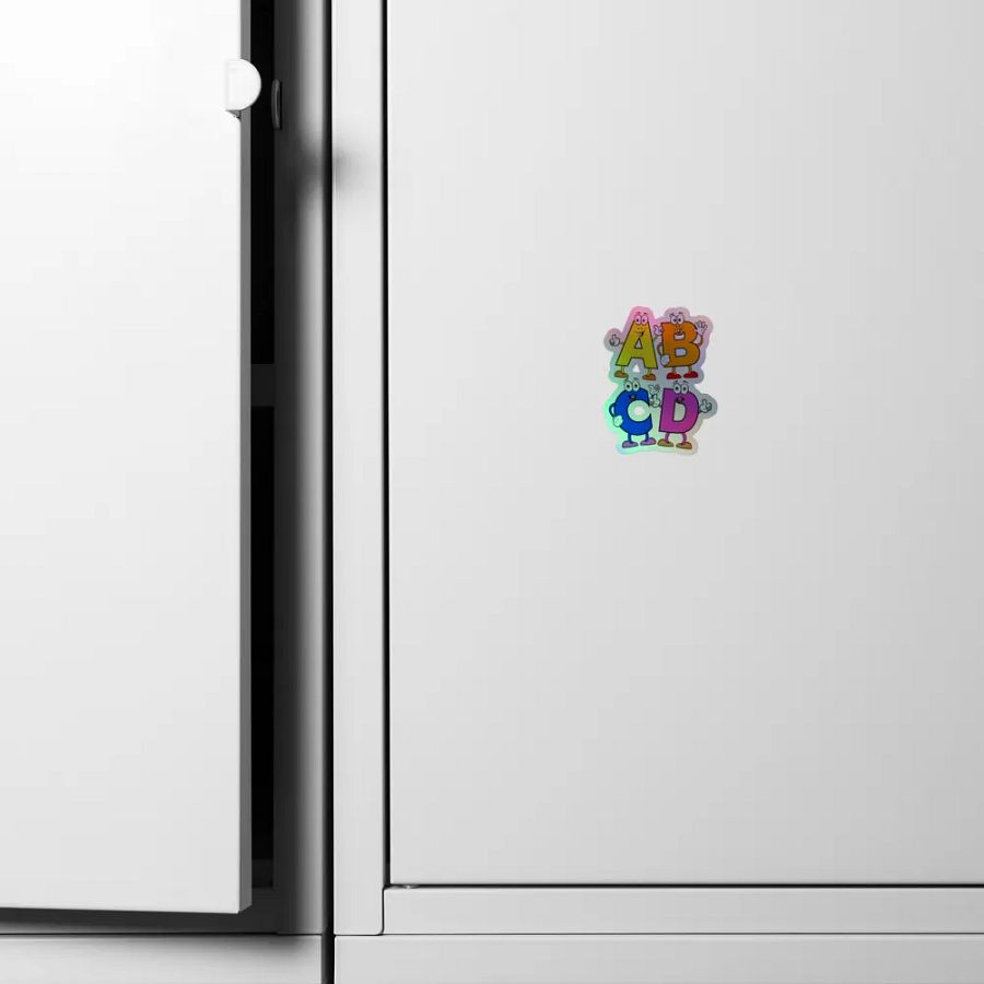 ABCD Holographic Cartoon Character Sticker product image (6)