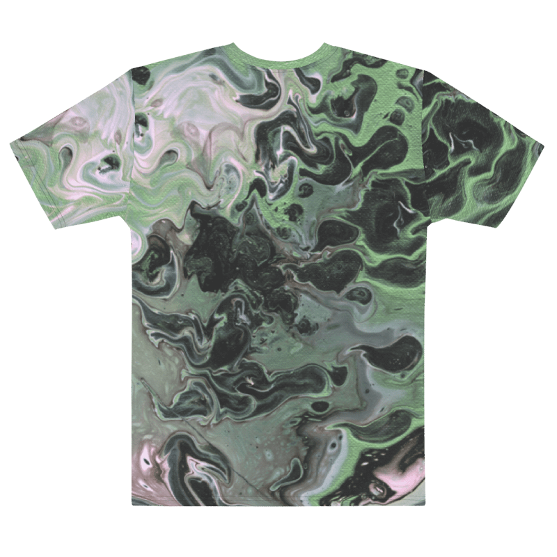 Metallic Green Fluid Acrylic T-Shirt product image (3)