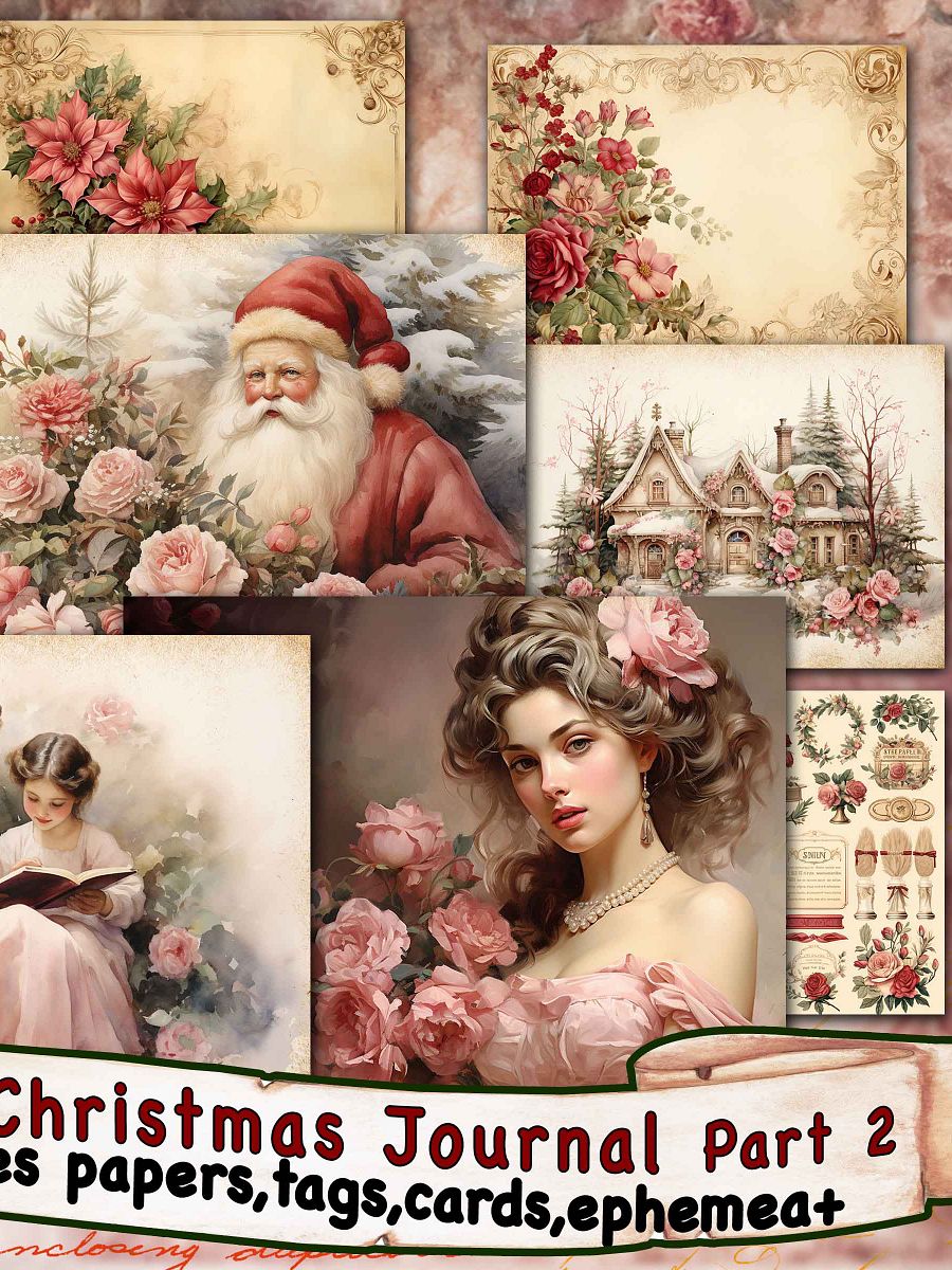Pink Rose Christmas Journal + Add-on Jumbo Collection product image (12)