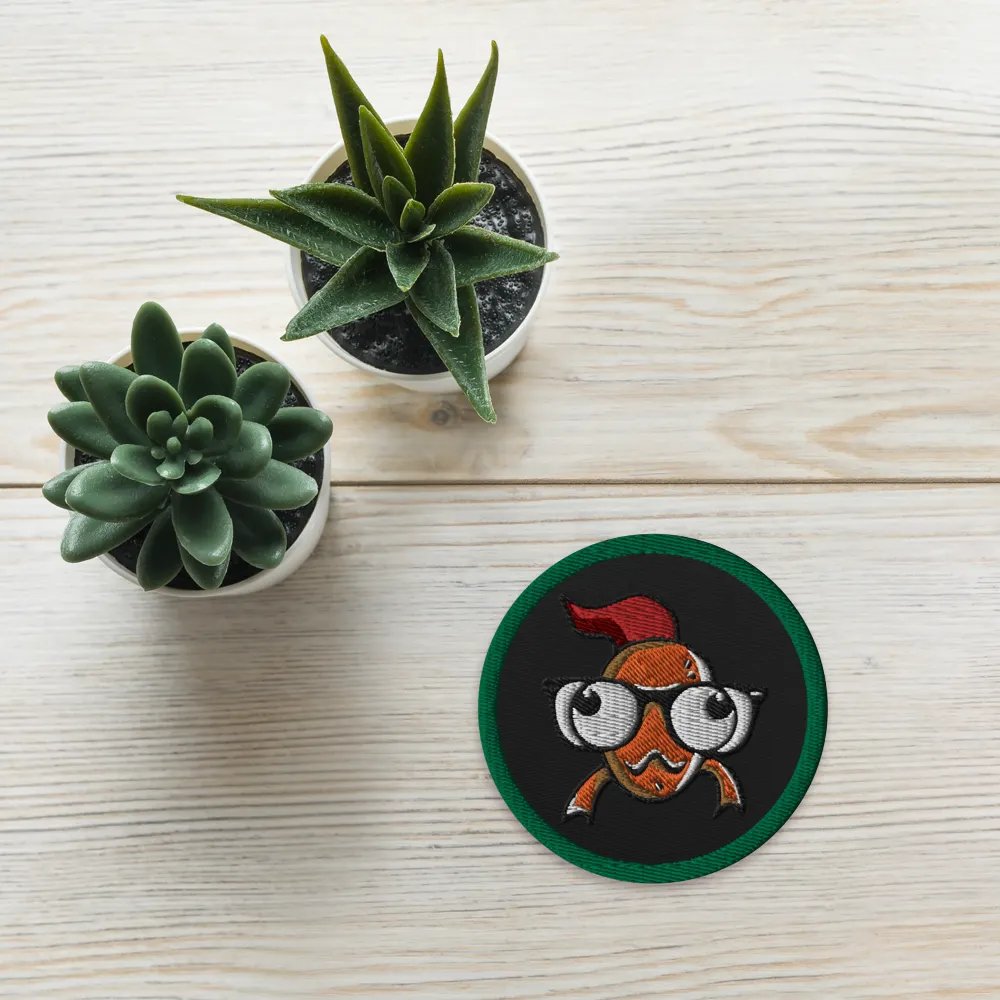 FEESH Logo Circle Patch [green border] product image (5)