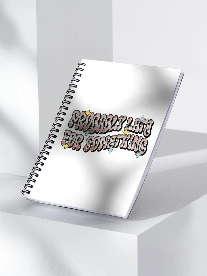 Probably Late For Something Retro Wave Spiral Notebook product image (2)