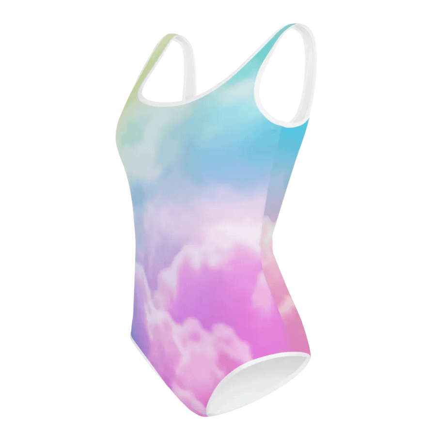 Blur cloud rainbow Design Youth One Piece Swimsuit - V7 product image (4)