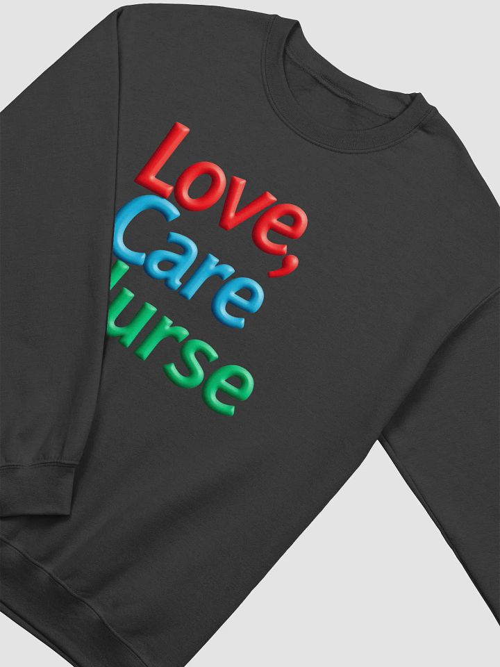 Colorful Love, Care, Nurse Crewneck Sweatshirt product image (14)