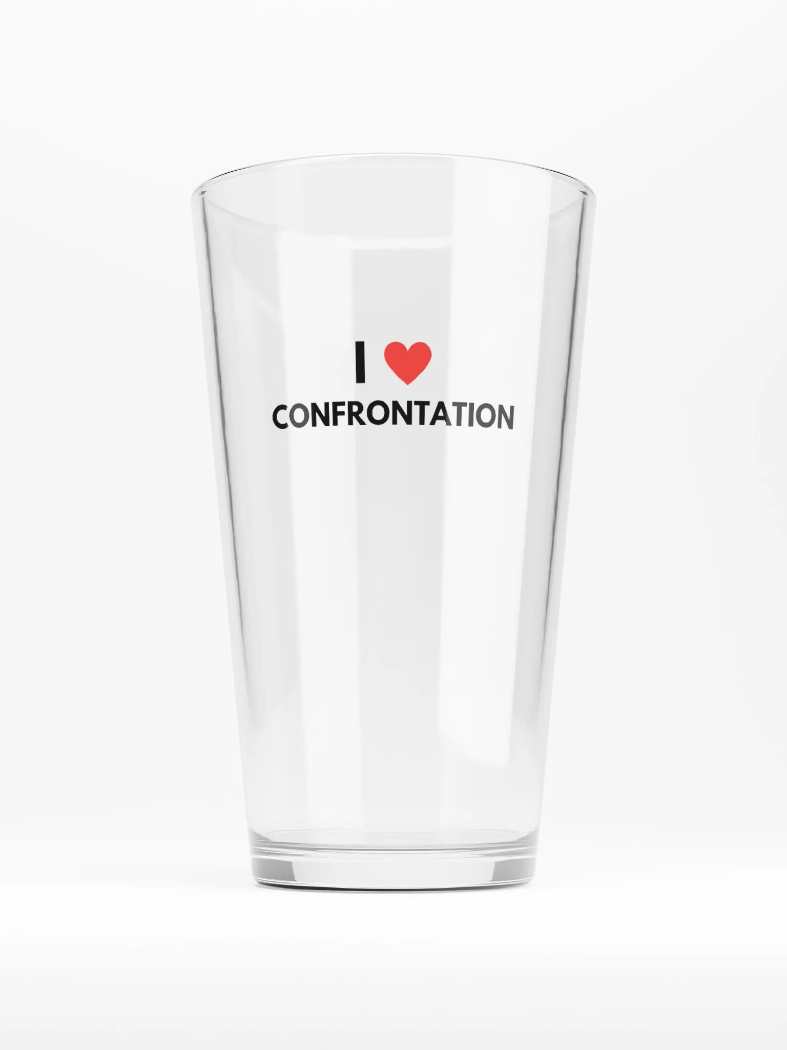 I <3 Confrontation pint glass product image (1)