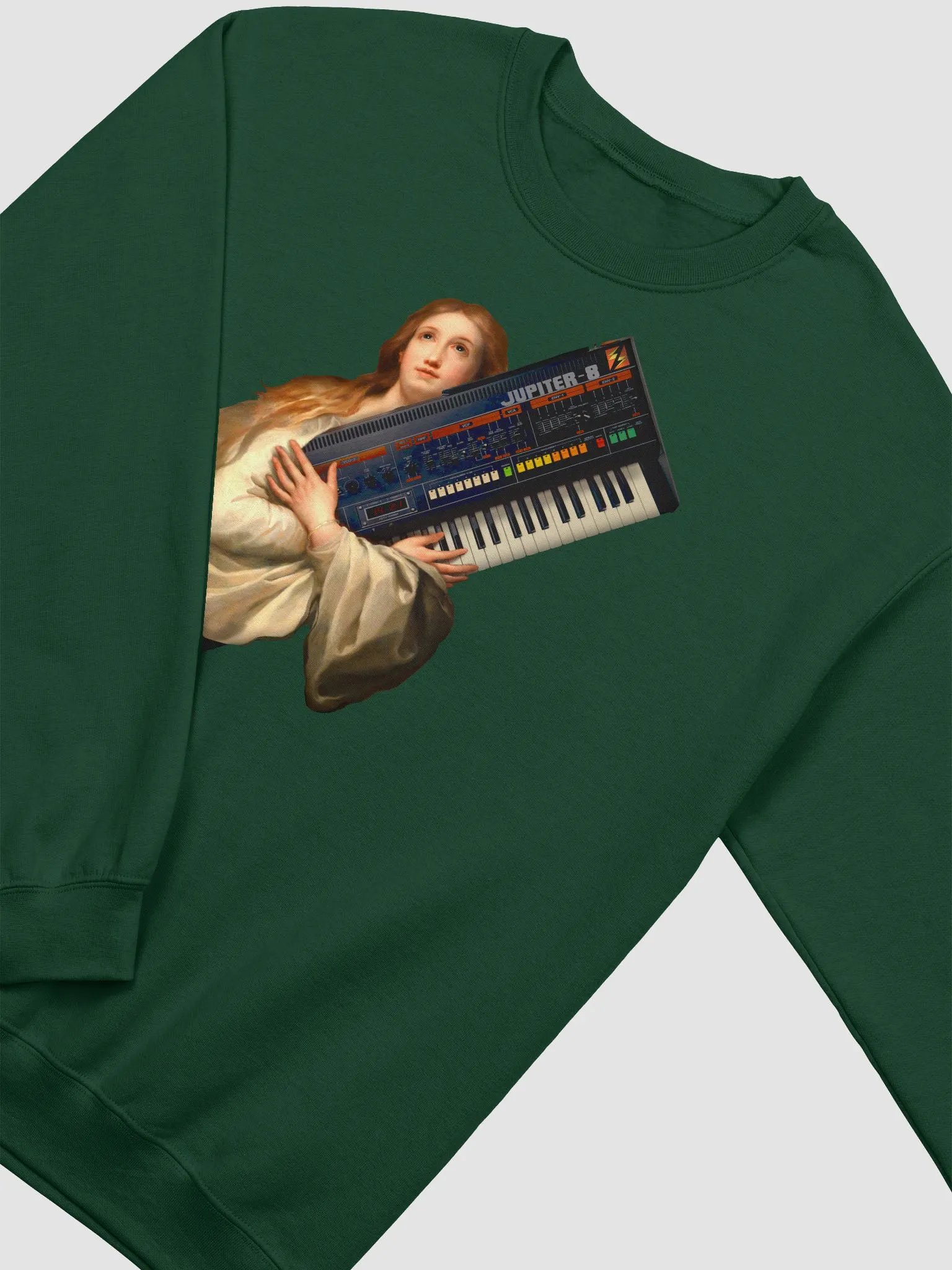 The Inmaculate Jupiter Conception by Frank Fonik (Roland Jupiter-8) Techno EDM Classic Crewneck Sweatshirt product image (1)