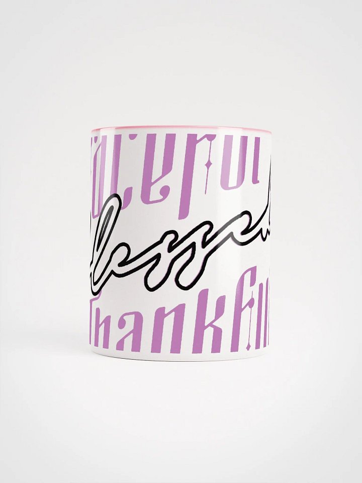 Grateful, Blessed, Thankful (Ceramic Mug with Color Inside) product image (2)