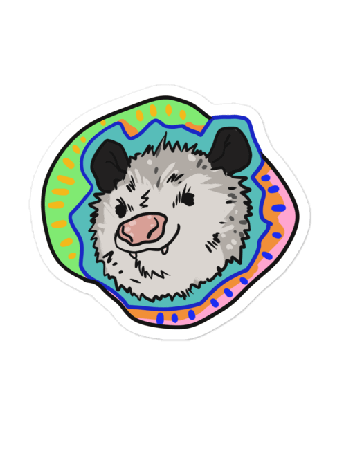 Vaporpossum die cut magnets product image (1)
