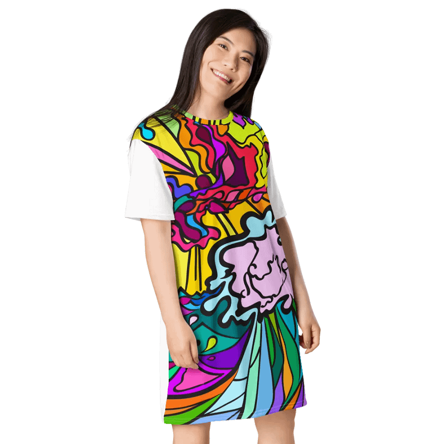 Psychedelic Dream All-Over Dress - Wave at Sunset product image (4)