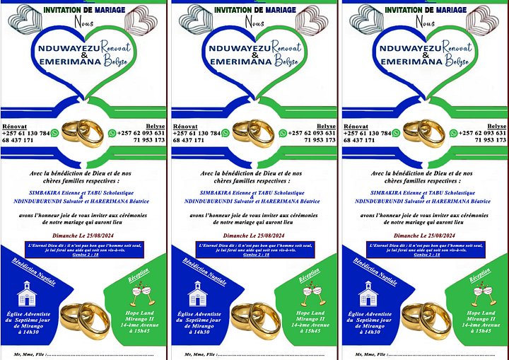 Invitation de Mariage PSD product image (2)