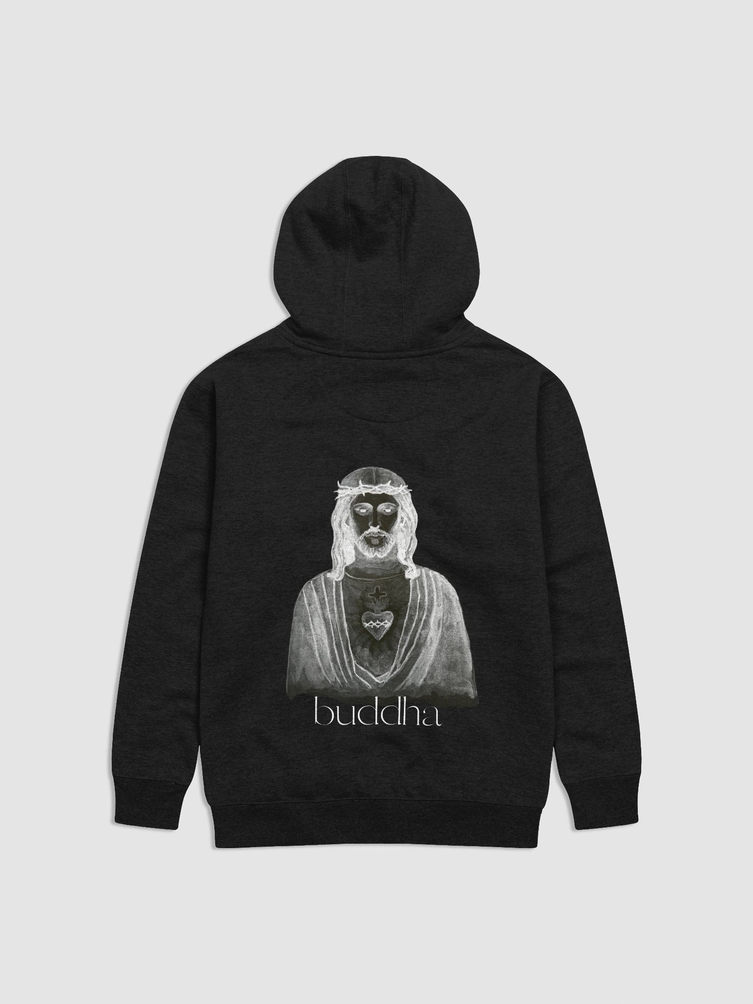 'buddha' inverted hoodie product image (2)