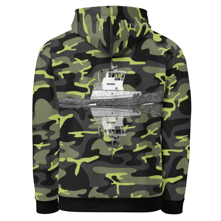 Green Camouflage Westrac tug Hoodie product image (1)
