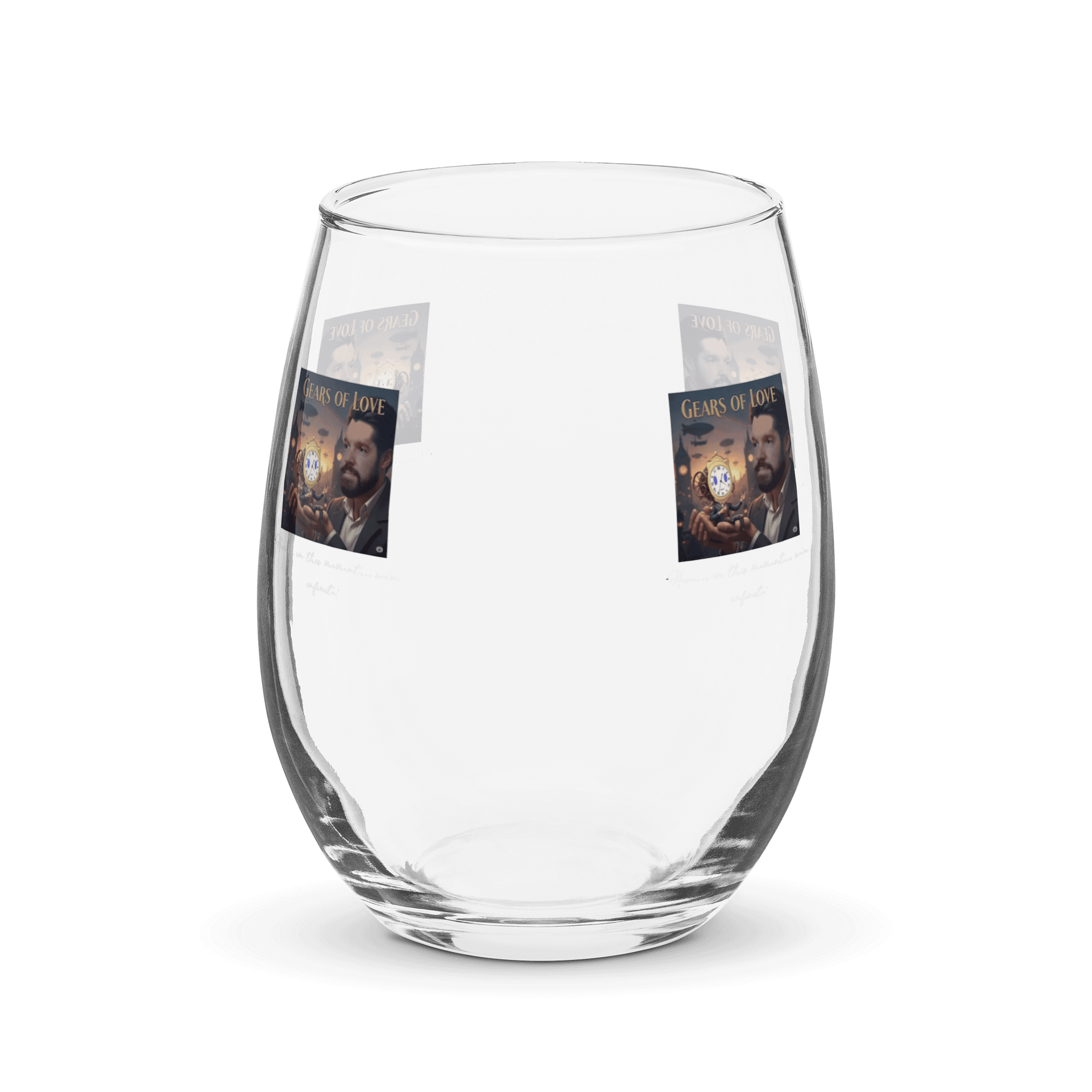 Gears of Love Stemless Wine Glass product image (4)