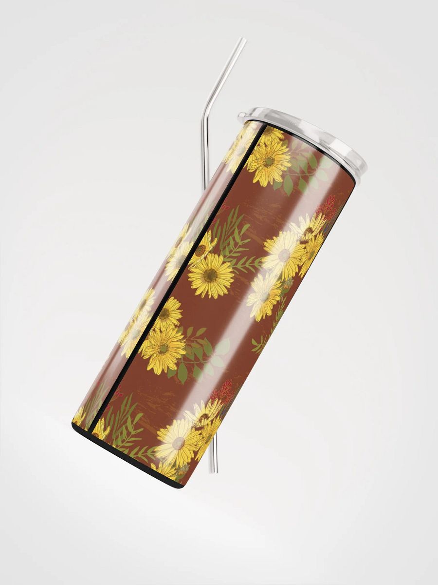 Helianthus Sunfllower 20-ounce Stainless Steel Tumbler with Straw - Red product image (11)