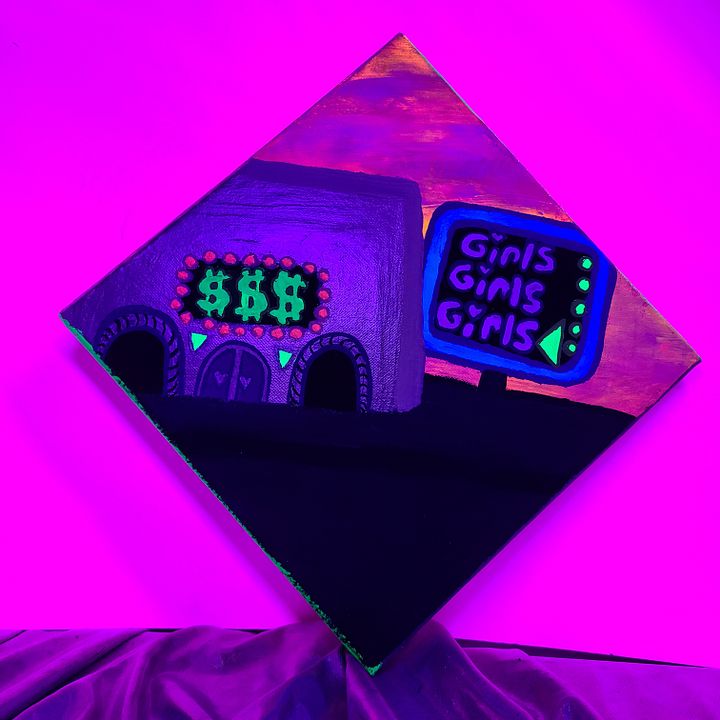 Money B4 Hunny - painting on 8x8 canvas product image (1)