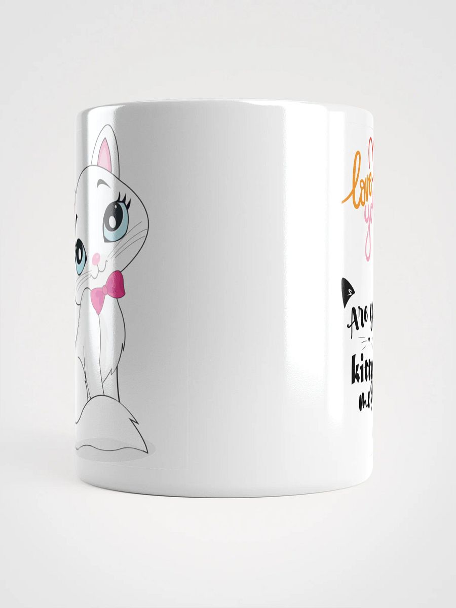 White Glossy Mug Cute Kitten product image (5)