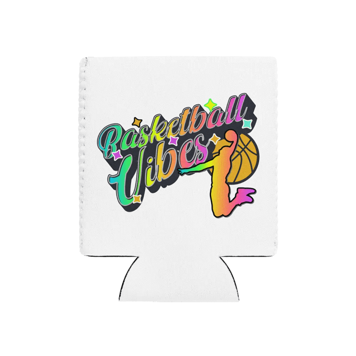 Basketball Vibes Rainbow Can Cooler product image (1)