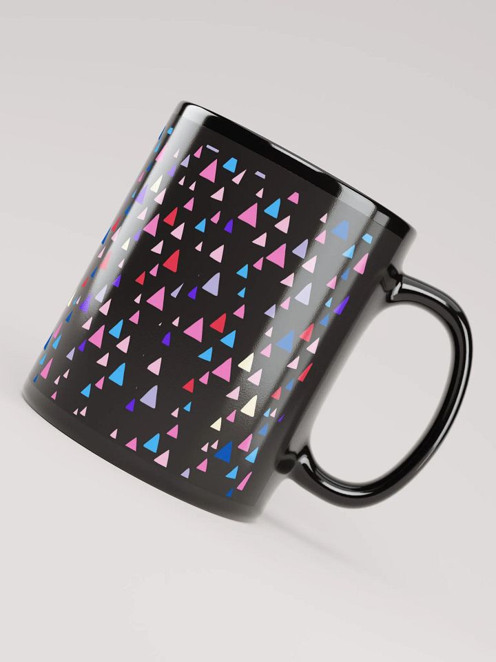 Multicolor Abstract Triangles Black Mug product image (1)