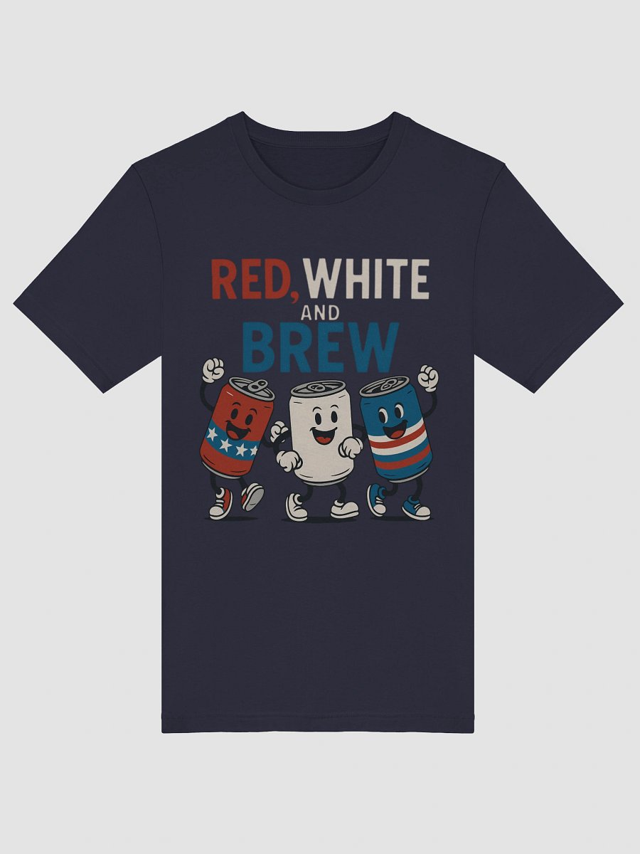 Red White and Brew 4th of July T-Shirt - Patriotic Beer & Soda Cans product image (20)