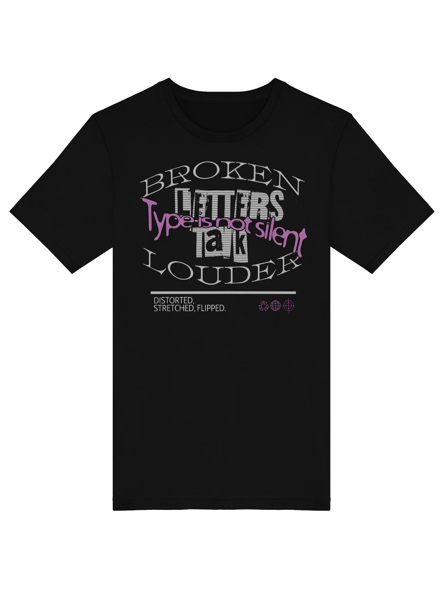 Bold and Stylish T-Shirt: The Broken Letters Talk Louder Tee product image (5)