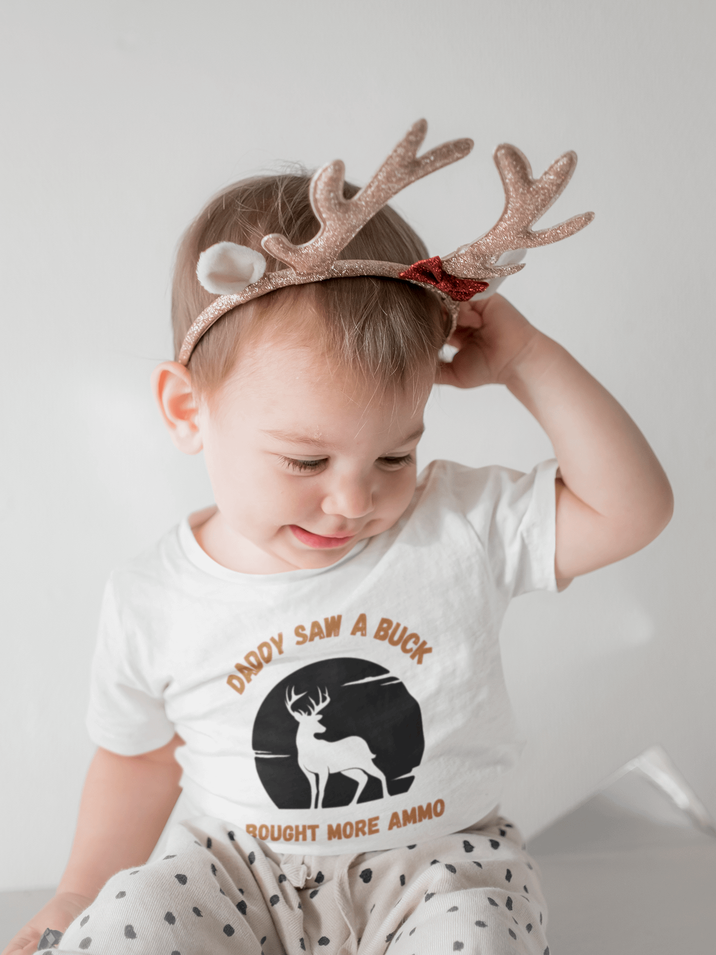 Daddy Saw A Buck, Bought More Ammo Kids Tee Shirt product image (1)