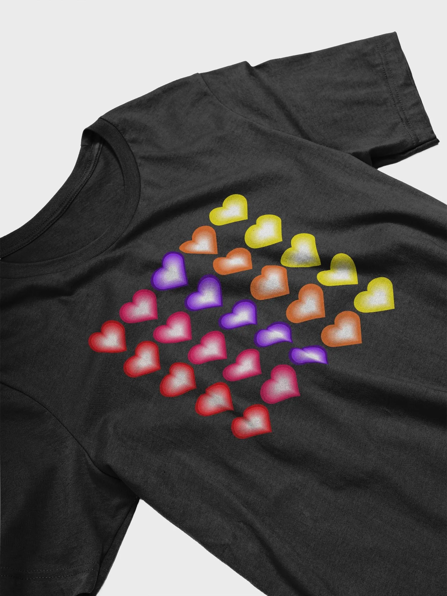 Vibrant Colorful Valentine's Hearts Supersoft T-Shirt product image (24)